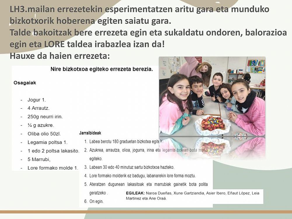 LH3 ERREZETEKIN ESPERIMENTATZEN